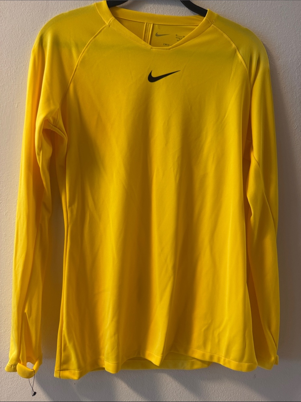 Nike Yellow Crewneck Long-Sleeve Performance Sweater